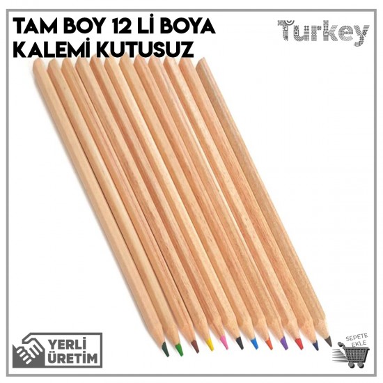 Tamboy 12 lİ Boya Kalemi Kutusuz